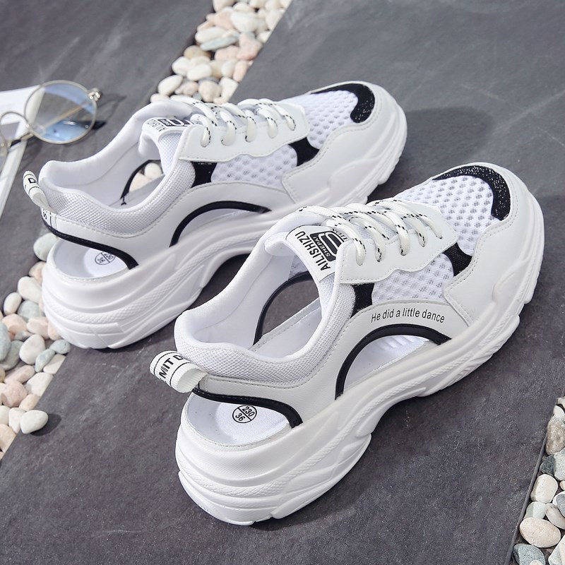 Giày Sandal Thể Thao Phối Lưới Thoáng Khí Phong Cách Mới Cho Nữ