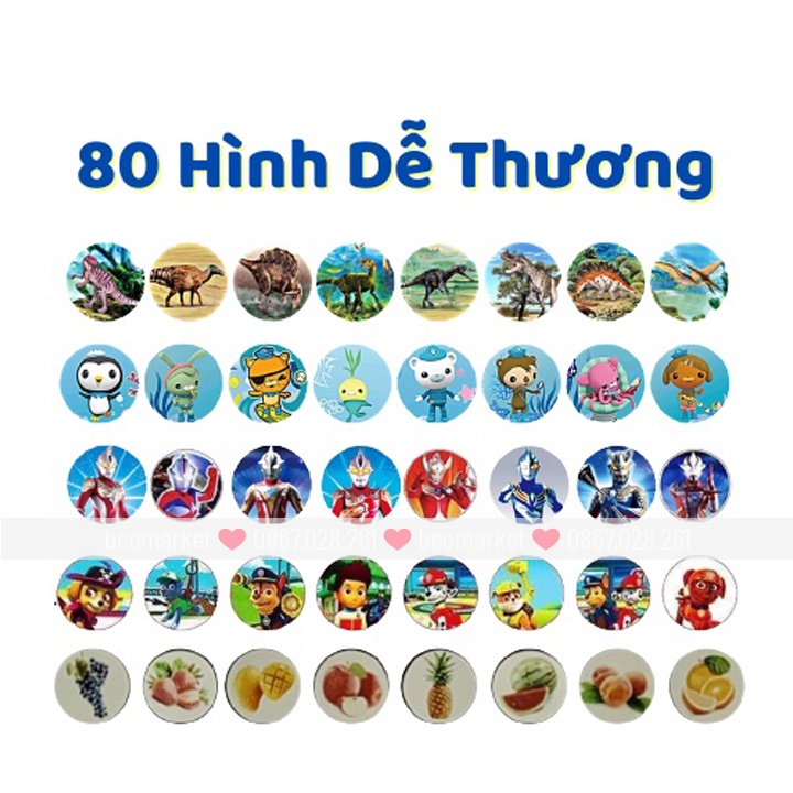 [HOT] Đèn pin chiếu 80 hình ảnh cho bé thoả thích khám phá hoa quả, động vật, côn trùng, phương tiện, siêu nhân có hộp