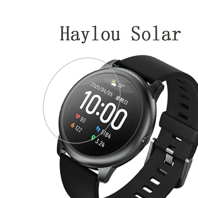 Set 3 kính cường lực màu trong suốt bảo vệ màn hình đồng hồ thông minh Xiaomi Haylou Solar LS05