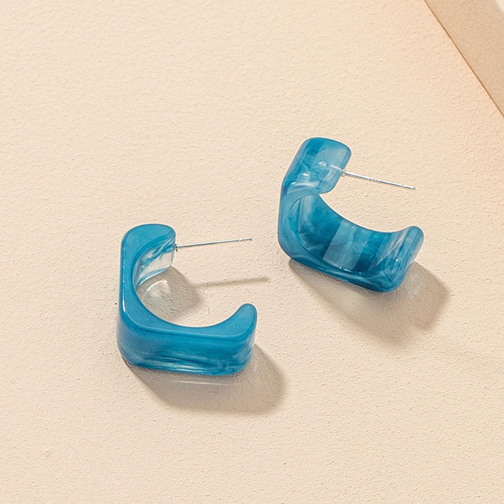 Bông tai acrylic hình vuông nhiều màu sắc phong cách hàn quốc cổ điển thời trang cho nữ