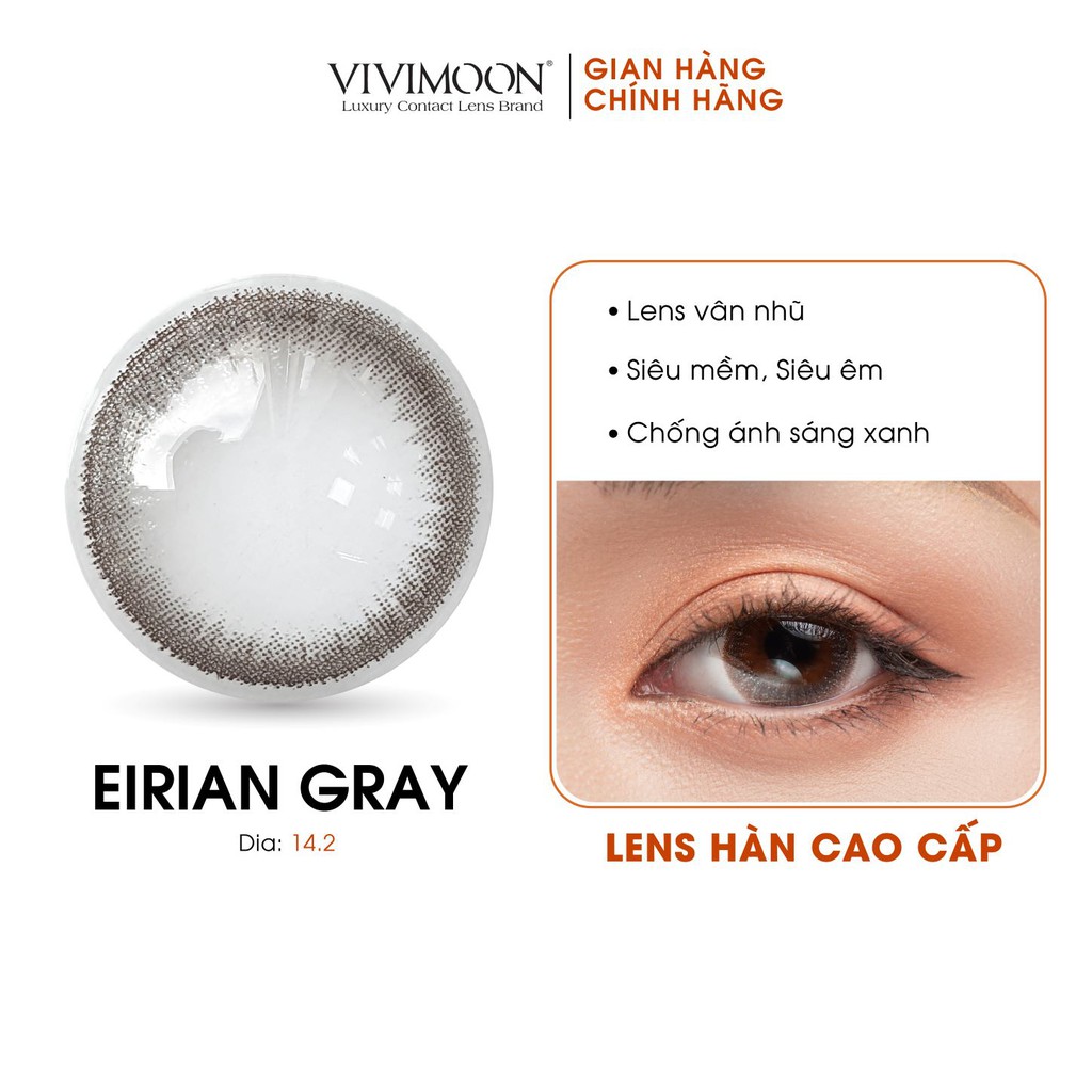 Kính áp tròng VIVIMOON Eirian màu Gray 14.2 mm 0 Độ