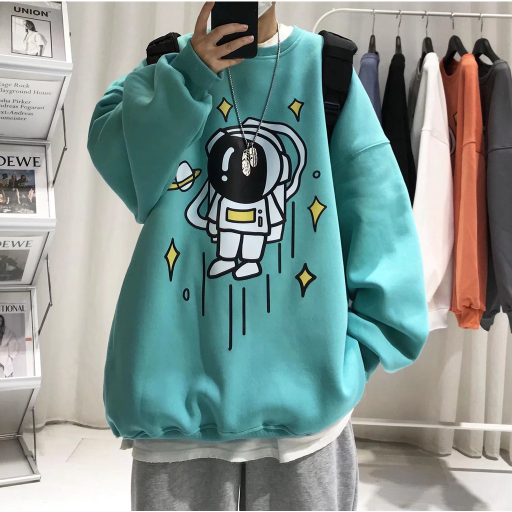 Áo sweater in hình phi hành gia NASA phong cách unisex