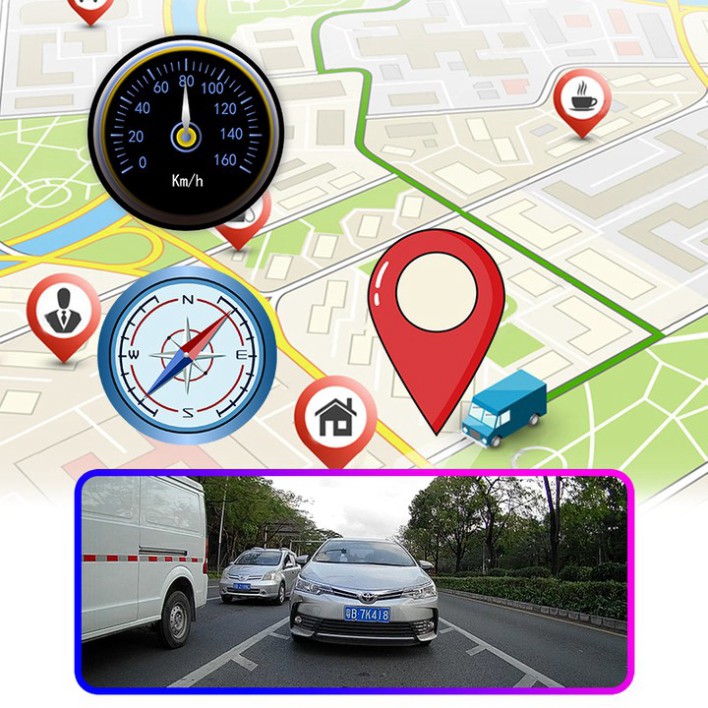 Sản phẩm  Camera hành trình ô tô Phisung K10 tích hợp camera lùi, kết nối WIFI, định vị GPS ..