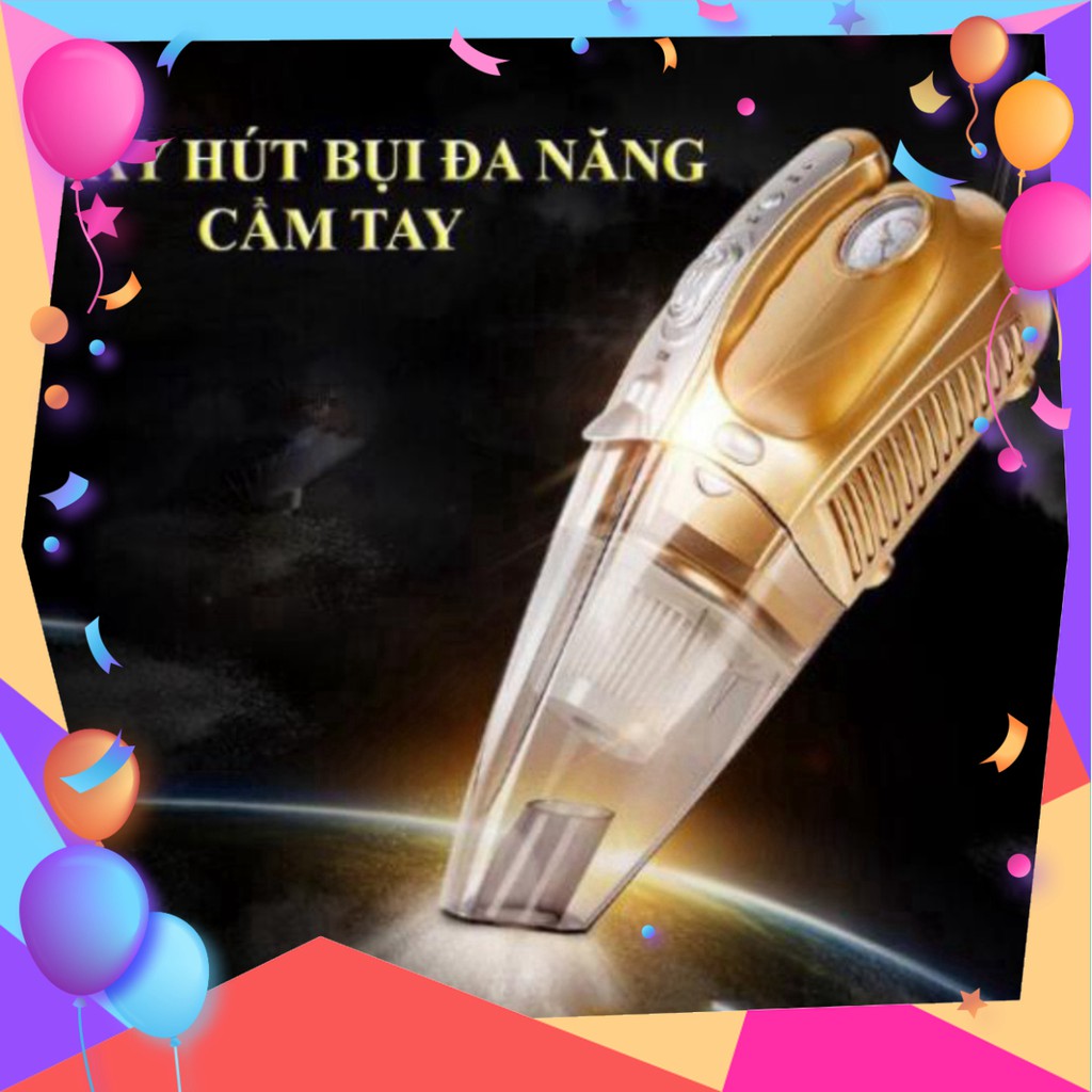 [Xả Kho] 💥[CHÍNH HÃNG + FREE SHIP]💥 Máy Hút Bụi ô tô 4 in 1 Bơm Lốp Đo Áp Suất Và Đèn Pin Siêu Sáng BẢO HÀNH 1 NĂM💥SI