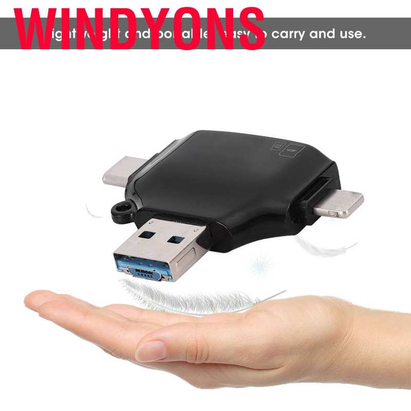 Đầu Đọc Thẻ Nhớ Otg Windyons Usb-c / Micro Usb / Usb - A Dành Cho Linux2.4.x