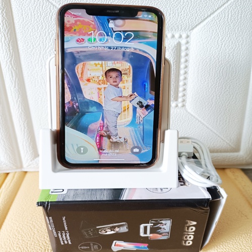 Đế Sạc Nhanh Không Dây Hàng Chính Hãng Chuẩn QI, Sạc Không Dây Thông Minh Tiện Lợi Cho IPhone/SamSung/Xiaomi/Oppo