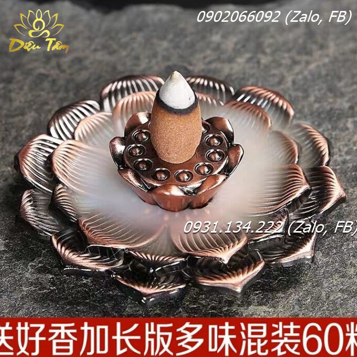 Chân đế cắm hương, xông trầm, hương que, nhang vòng nhỏ gọn, tiện dụng đế 4 chuc năng