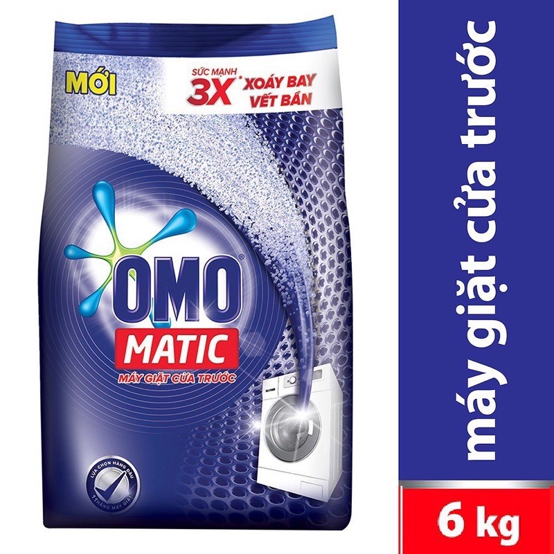 Bột giặt OMO matic cửa trước 6kg/ 6kg máy đỏ