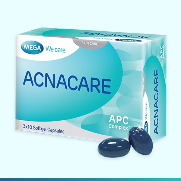 ACNACARE - Viên uống hỗ trợ điều trị mụn, giảm tiết bã nhờn, đẹp da (hộp 30 viên nang mềm)