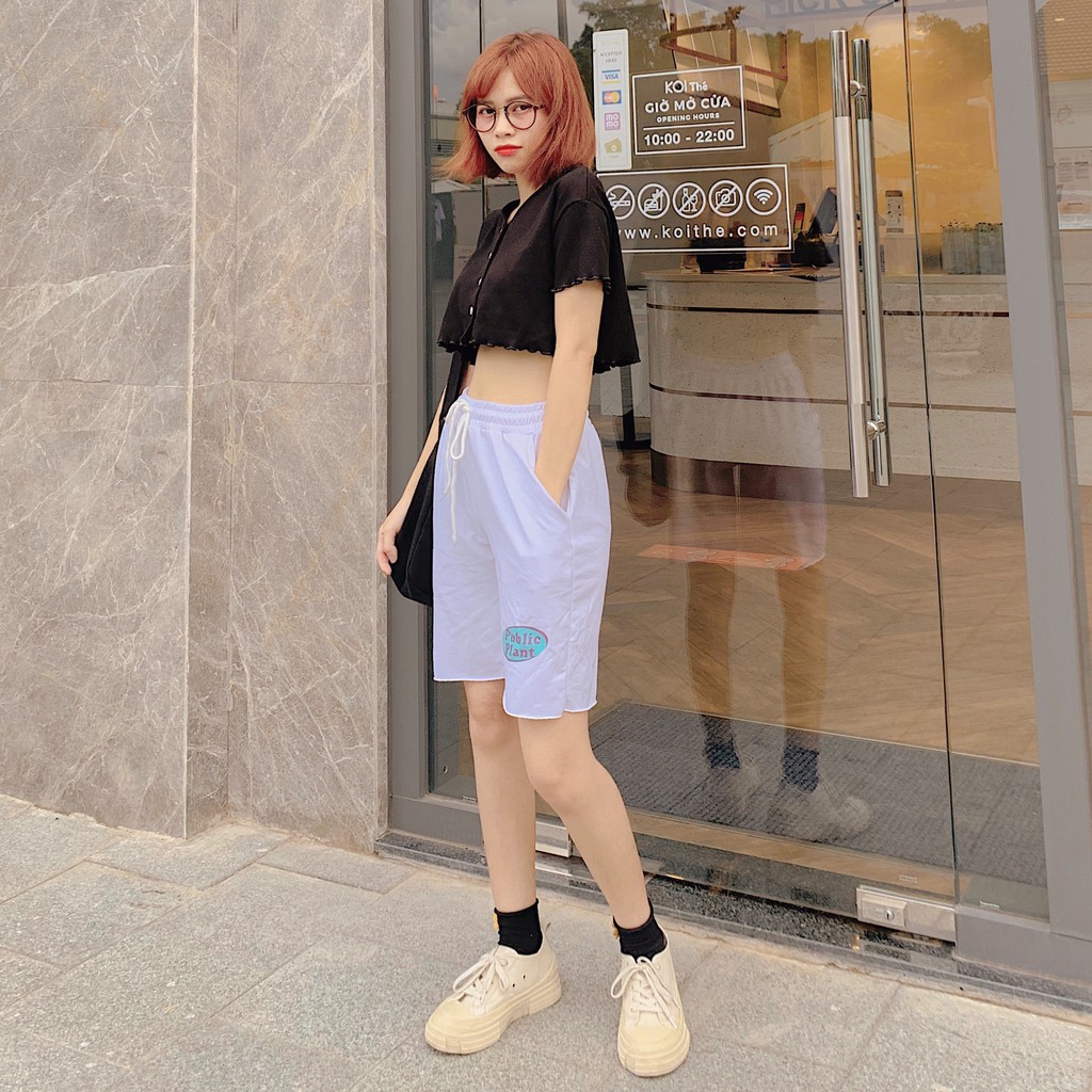 Quần Short Thun Ống Rộng PULI Ulzzang (ẢNH THẬT)