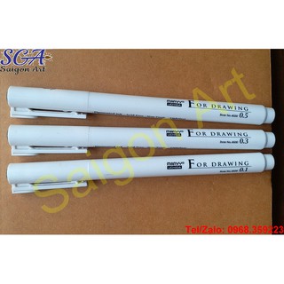 Bút line mực đen Marvy Uchida 0.1-0.3-0.5mm