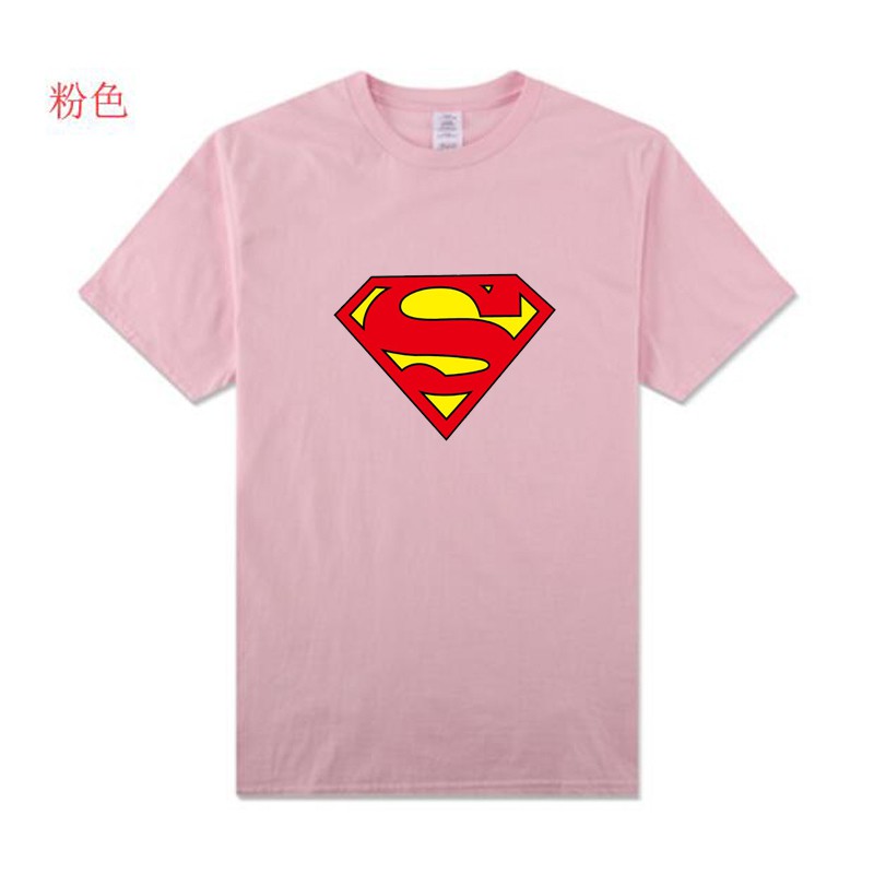 Áo Thun Ngắn Tay In Logo Superman Thời Trang Cho Nam Nữ