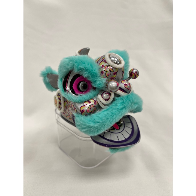 雄狮之王-薄荷绿 Đầu Sư Tử Nhảy Múa Bằng Nhựa Resin Thủ Công Dùng Trang Trí Xe Hơi Dịp Năm Mới