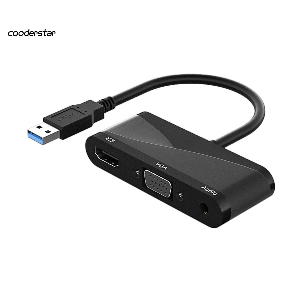 Đầu chuyển đổi video từ usb 3.0 sang HDMI VGA 1080P cao cấp chuyên dụng cho DVD