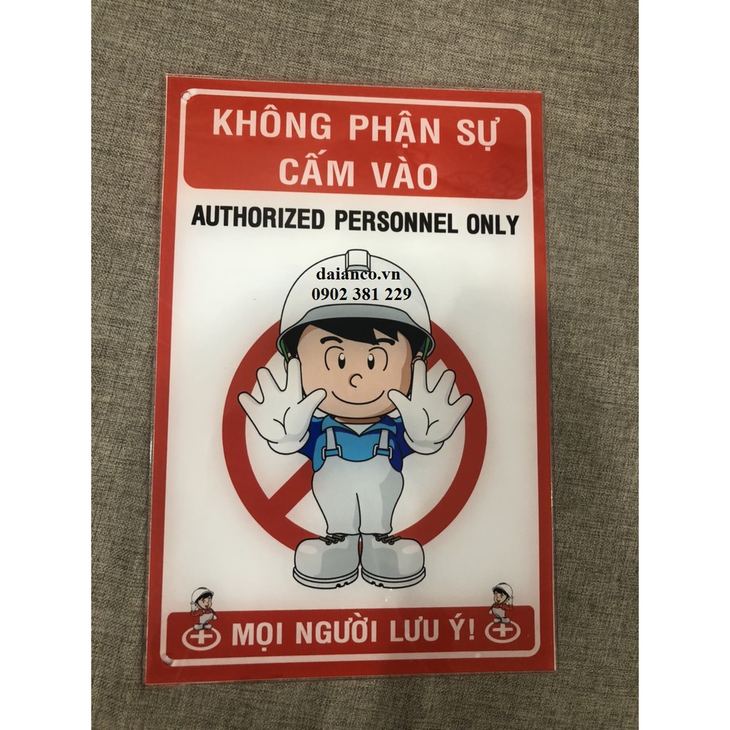 Biển báo công trình, biển báo an toàn mica nhiều mẫu lựa chọn 20 x 30cm