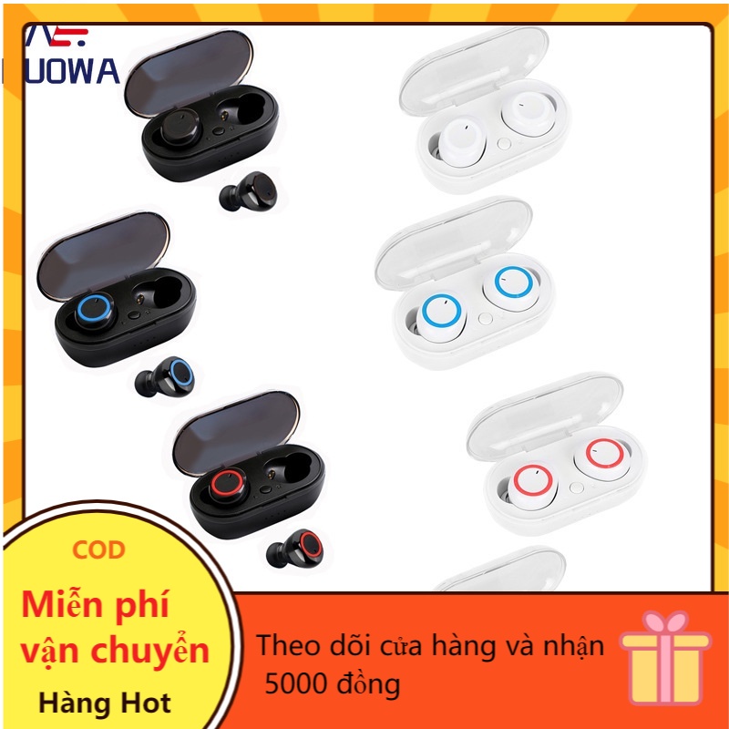 Tai Nghe Bluetooth Nhét Tai 5.0 Chống Ồn NUOWA Y50 Kèm Hộp Sạc
