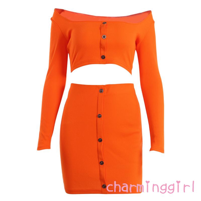 Set áo lửng cổ yếm phối chân váy xòe quyến rũ cho nữ