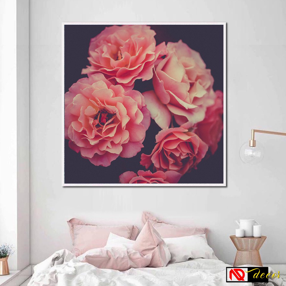 Tranh Decor treo tường Hoa Mẫu Đơn treo phòng ngủ Canvas trang trí tường đẹp nghệ thuật hiện đại vintage sô hóa HĐ668