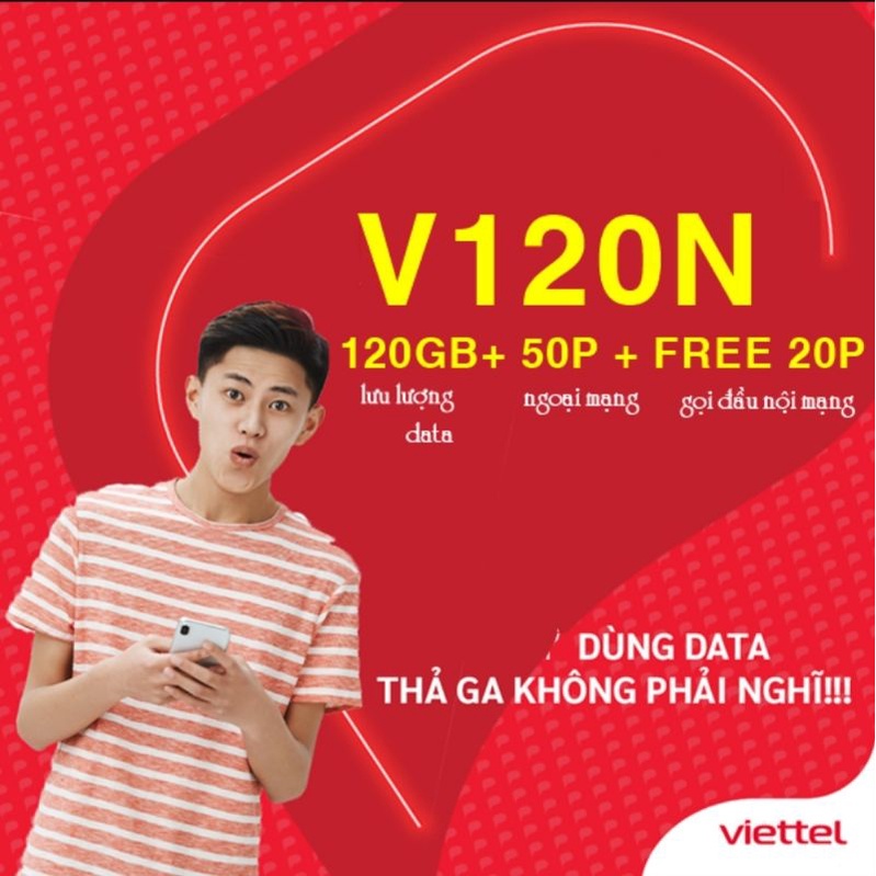 Gói khủng V120N Giá rẻ ✋ TRỌN GÓI 13 THÁNG} Sim 4G Viettel {V120N ✋ 4GB/Ngày trọn gói 3 tháng 6 thán