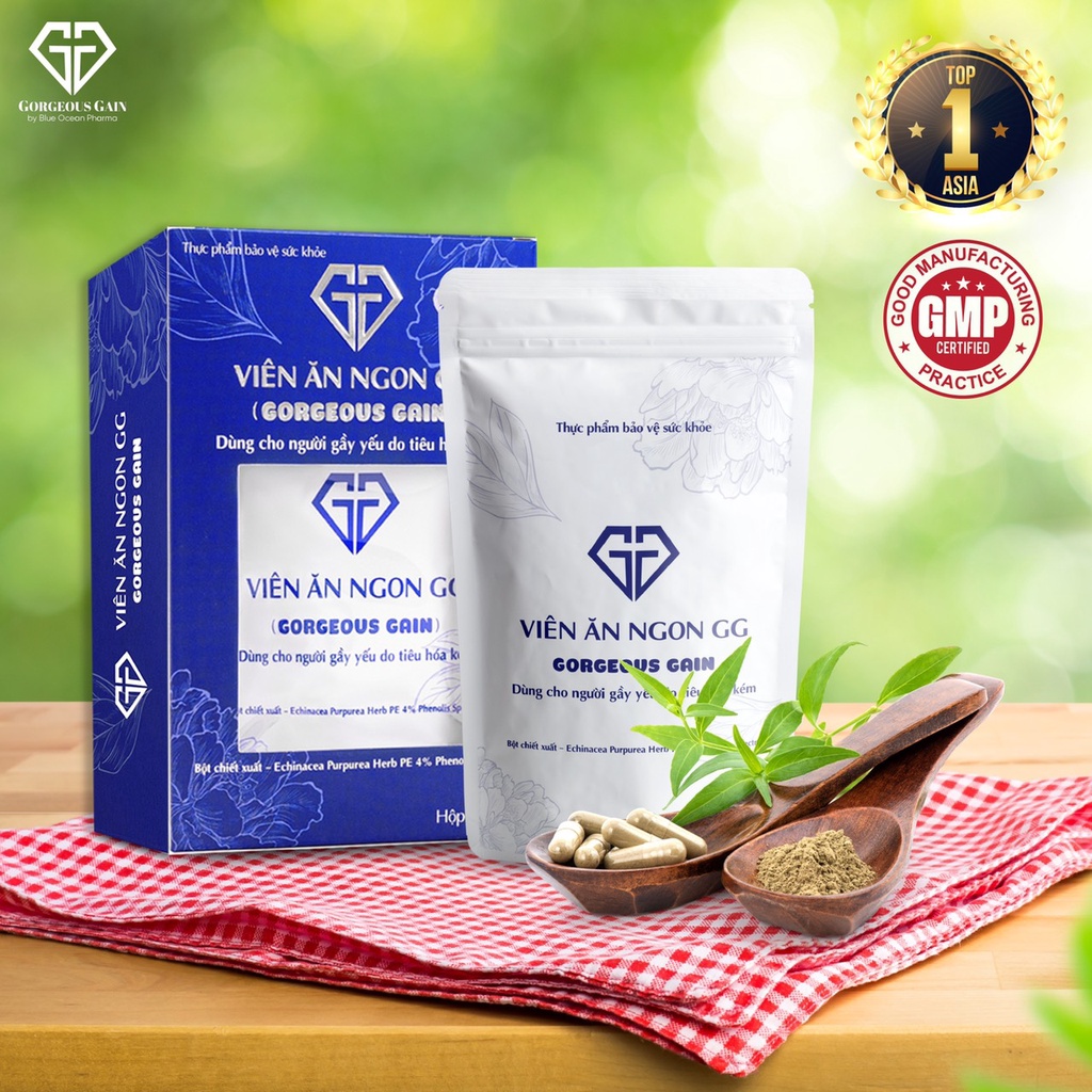 [hot sale]Viên Ăn Ngon GG Chính Hãng Hỗ Trợ Cải Thiện Hệ Thiện Hệ Tiêu Hóa Tăng Cân Hiệu Quả