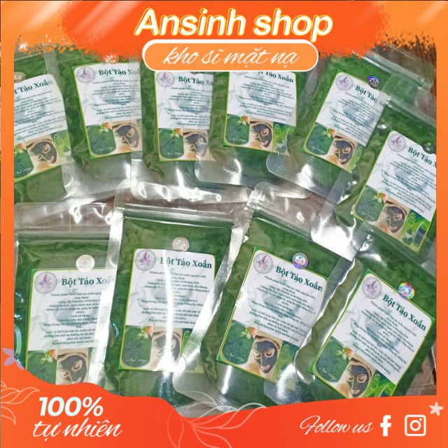 100g bột tảo xoắn handmade trắng da/mờ nám