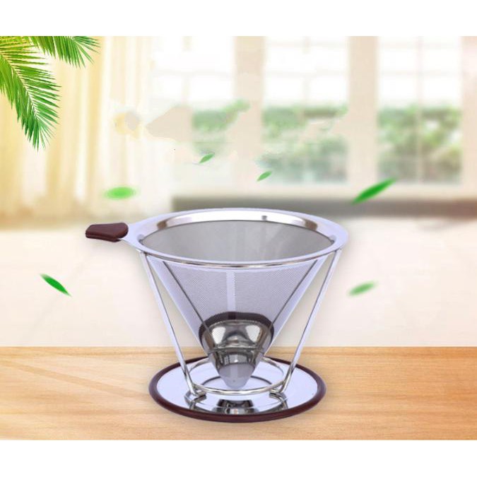 Bộ lọc cafe 2 lớp có khung đỡ INOX 304 - Home and Garden