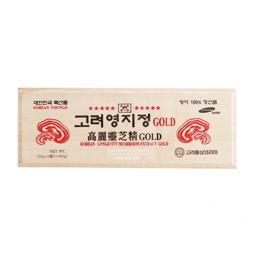 Cao Linh Chi Hàn Quốc YoungJi (Hộp Gỗ Trắng 3 lọ) - Thuốc Bắc Lãn Ông