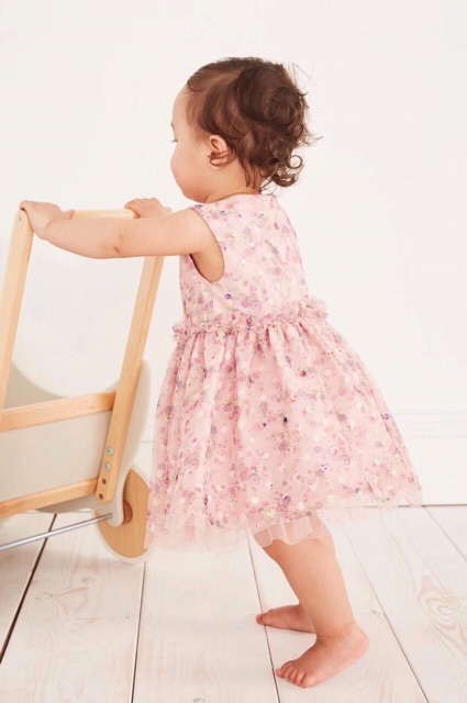 Váy ren hồng Next xuất dư