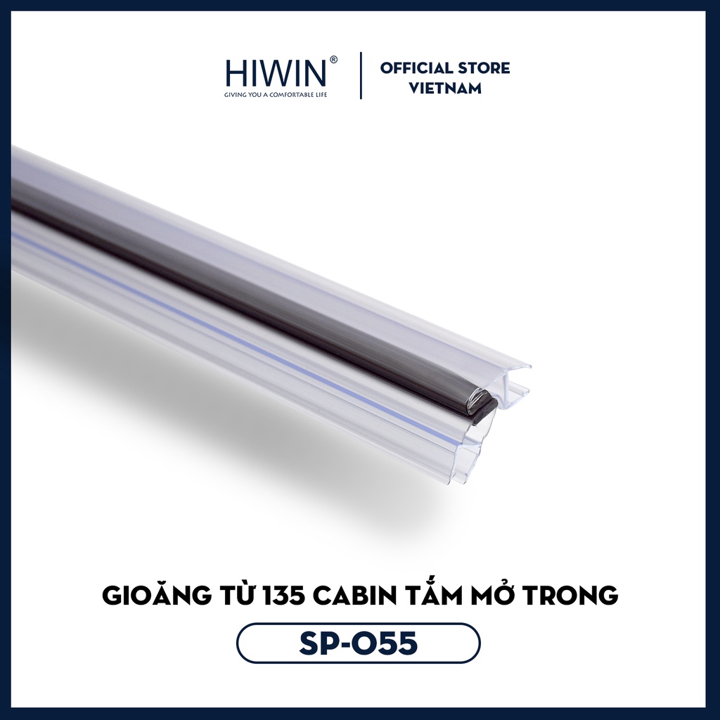 Gioăng từ 135 độ mở trong cabin tắm màu đen Hiwin SP-055A