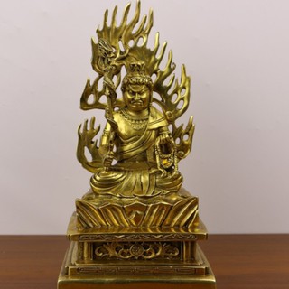 BẤT ĐỘNG MINH VƯƠNG tượng phật bằng đồng  bản mệnh tuổi dậu tuất bằng đồng  kt 21cm ( hàng mới về )