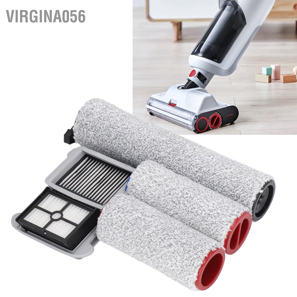 Virgina056 Máy hút bụi Bộ lọc chổi lăn có thể tháo rời phận thay thế máy cho Roborock U10