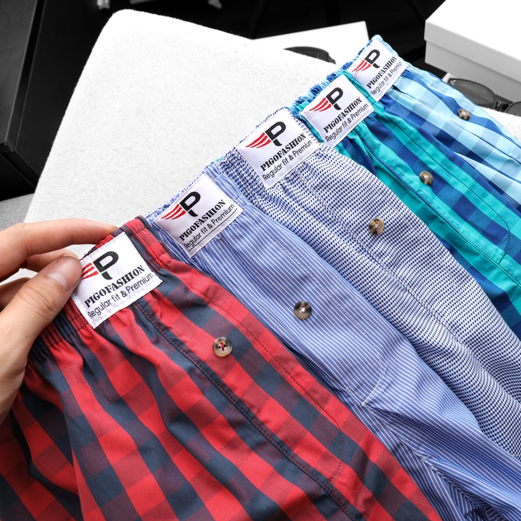 Bộ 5 quần đùi nam mặc nhà caro cao cấp Zonado Zqdcr03-1 (màu ngẫu nhiên)