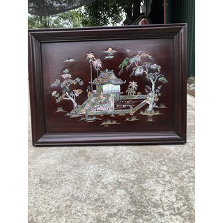 (tranh khảm gia truyền) tranh khảm ốc chùa 1 cột