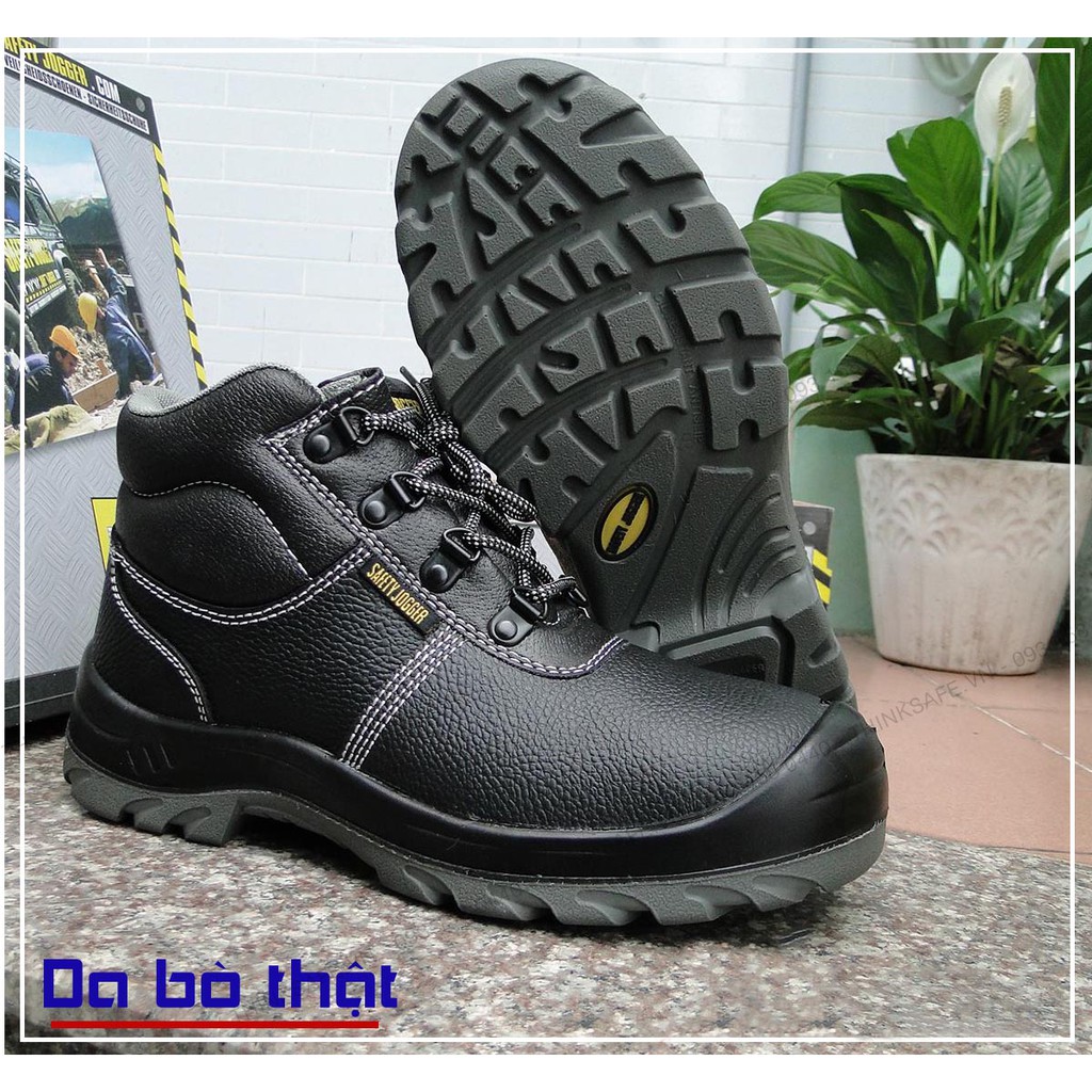 Giày bảo hộ lao động Jogger Thinksafe S3 cổ cao da bò, chống đinh, nước, trượt, giày công trình, dáng thể thao - Bestboy