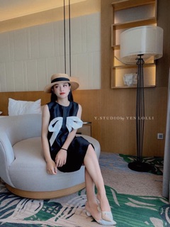 VÁY TAFTA NƠ TRẮNG HÀNG THIẾT KẾ