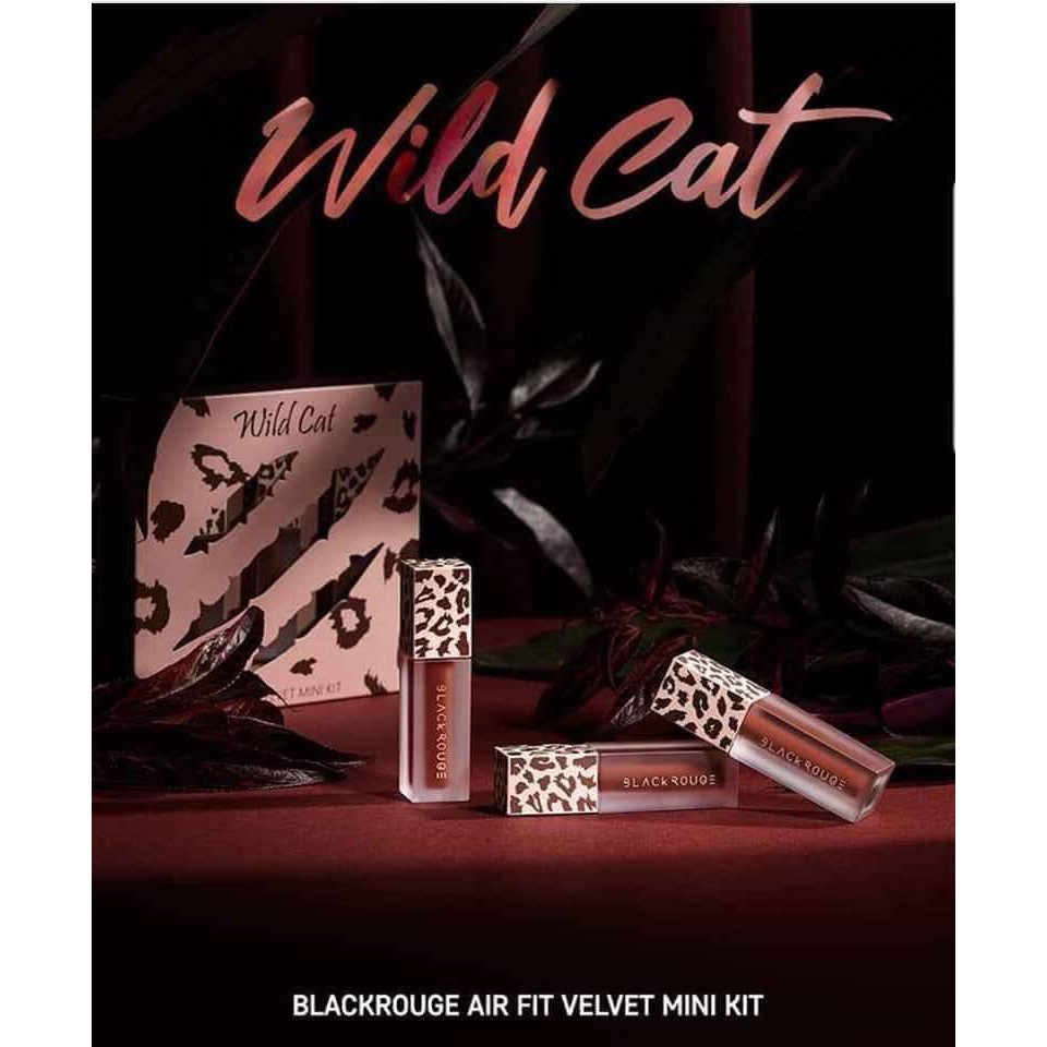 [BILL]Bộ 3 cây son minisize Black Rouge Mini Kit Wild Cat