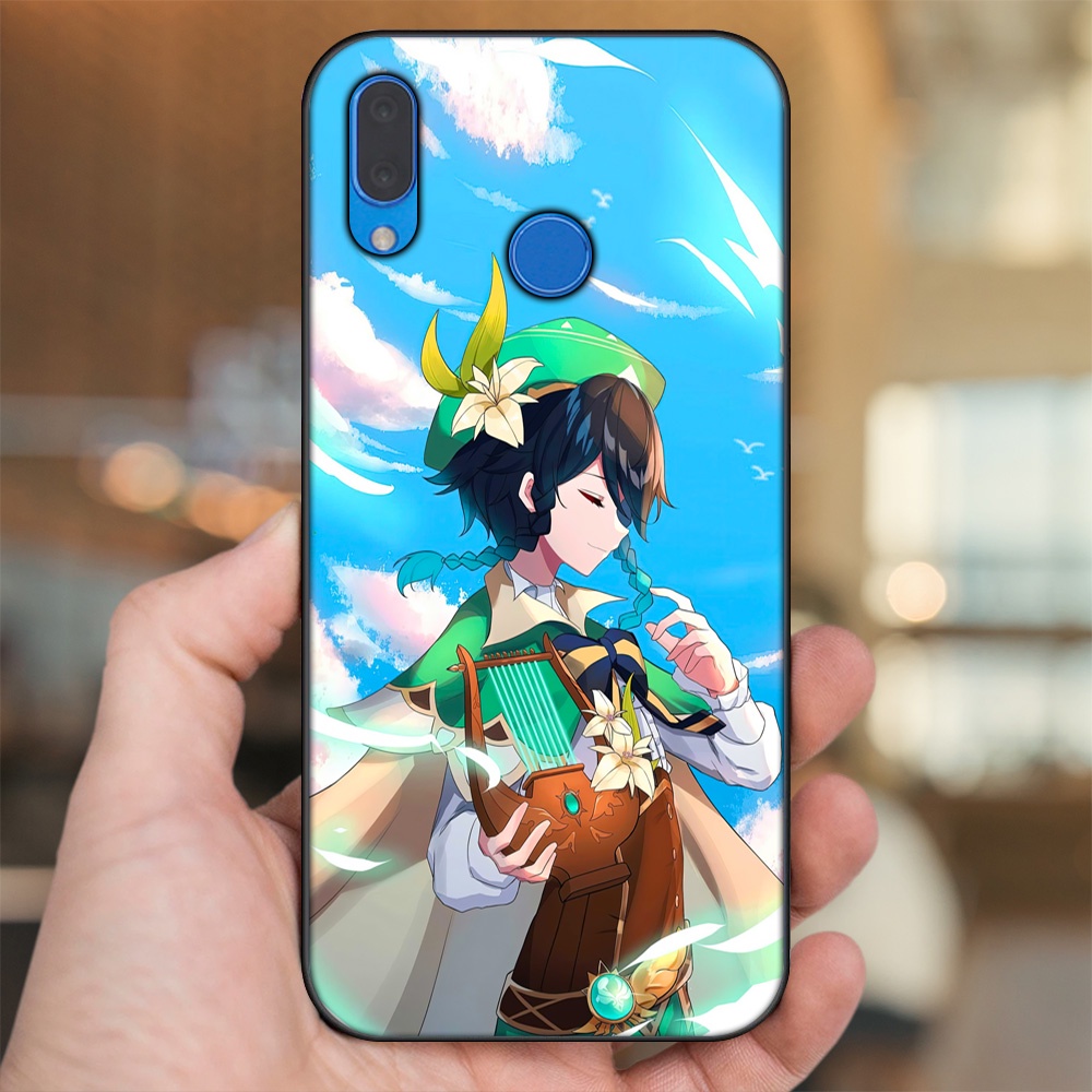 Ốp lưng Huawei Nova 3, Nova 3i, Nova 3e, P20 Lite viền đen in hình Venti Genshin Impact