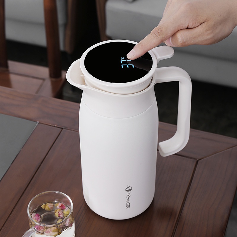 Phích Giữ Nhiệt Cao Cấp 1500ML, Có Nắp Hiển Thị Nhiệt Độ Bên Trong Bình, Tay Cầm Chắc Chắn. Giữ Nhiệt 24 Tiếng