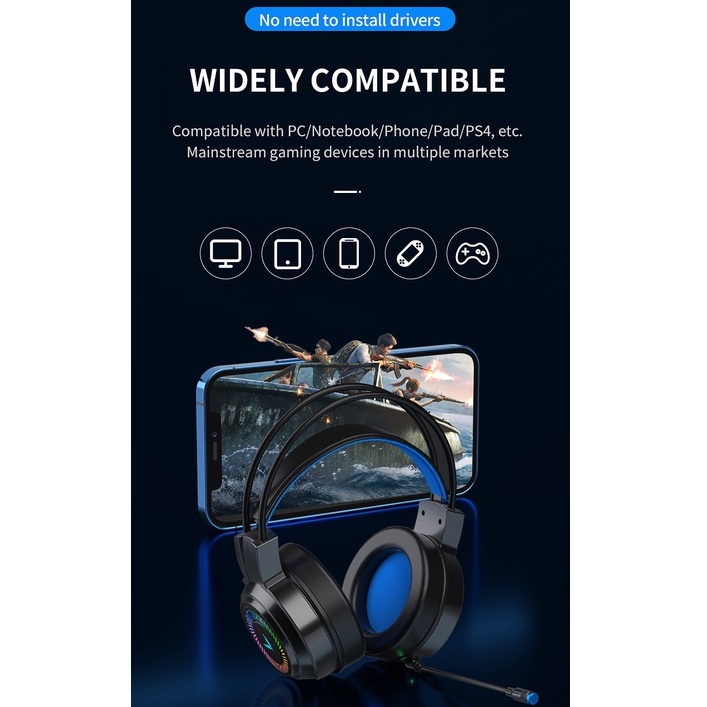 Tai Nghe Gaming G58 LED RGB 7.1 Surround Có Mic - Bảo Hành 6 Tháng