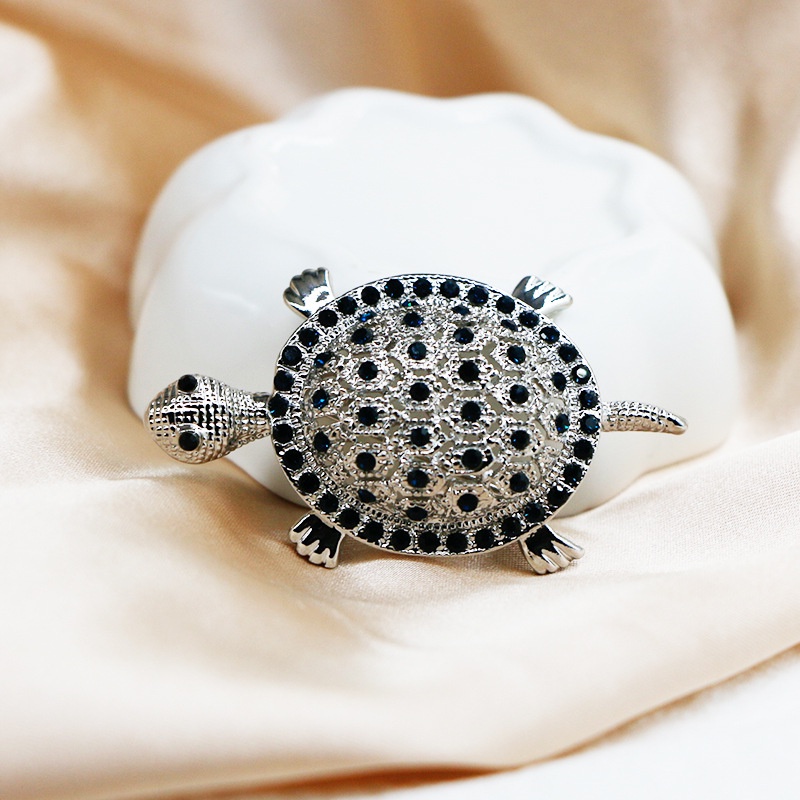 Ghim Cài Áo Hình Chú Rùa Đính Đá Thời Trang