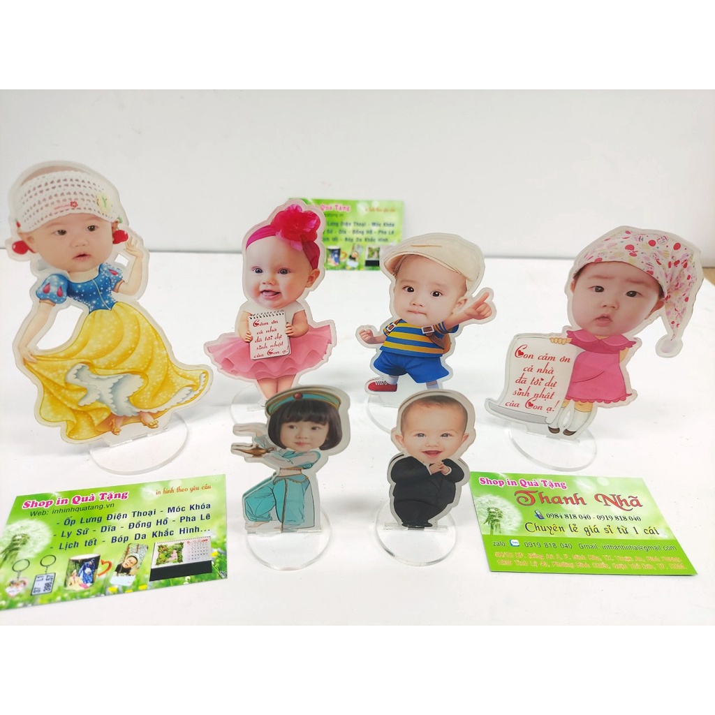STANDEE in hinh chibi ghép mặt bé theo yêu cầu, làm ảnh để bàn, trang trí sinh nhật, kệ trưng bày, quà lưu niệm