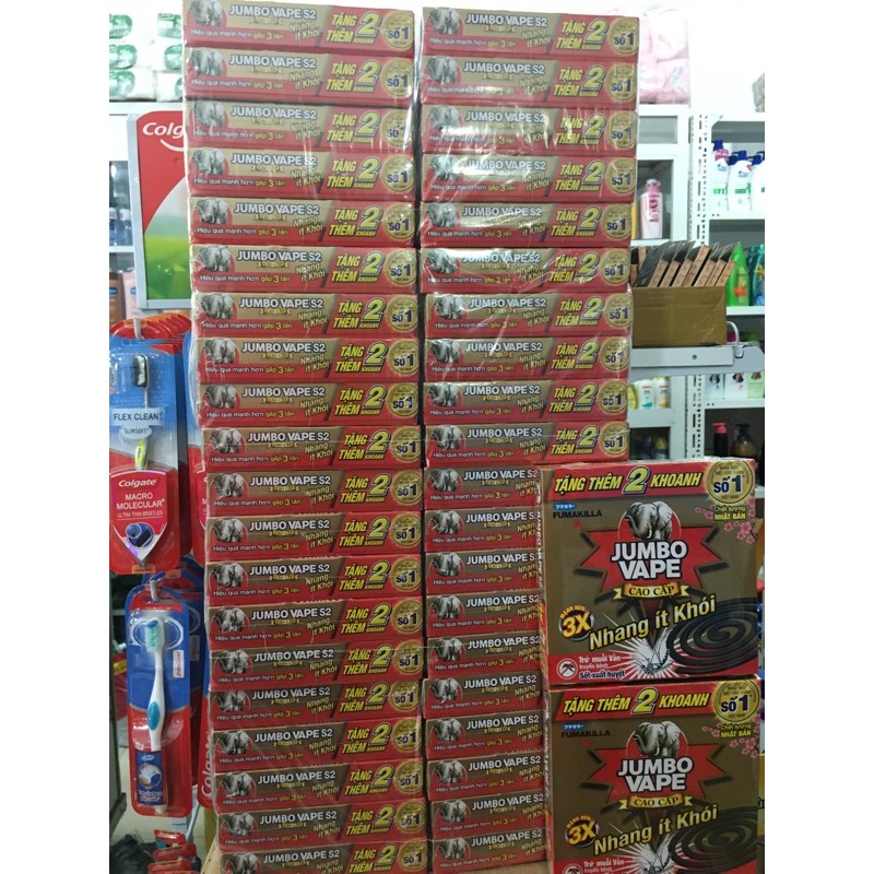 Combo 5 hộp Nhang muỗi it khói JUMBO VAPE , hộp 10 khoanh