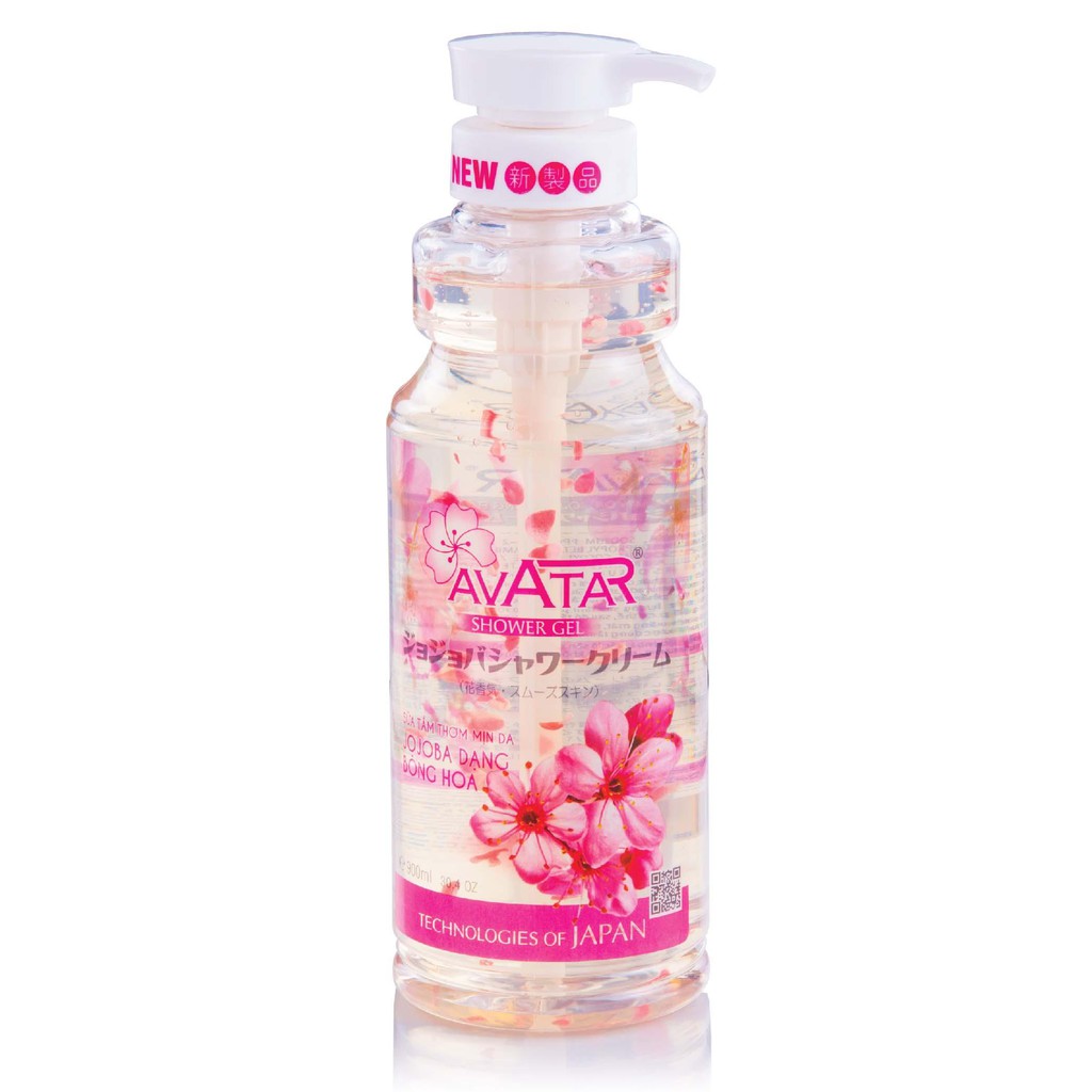 Gel Tắm Jojoba Bông Hoa Thơm Mịn Da Avatar Jojoba Shower Gel 900ml