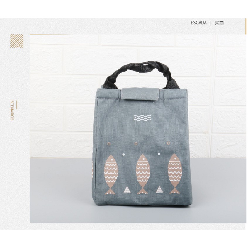 【BAG-FISH】Túi đựng cơm giữ nhiệt Bento Nhật Bản, túi cơm văn phòng hình con cá | BigBuy360 - bigbuy360.vn