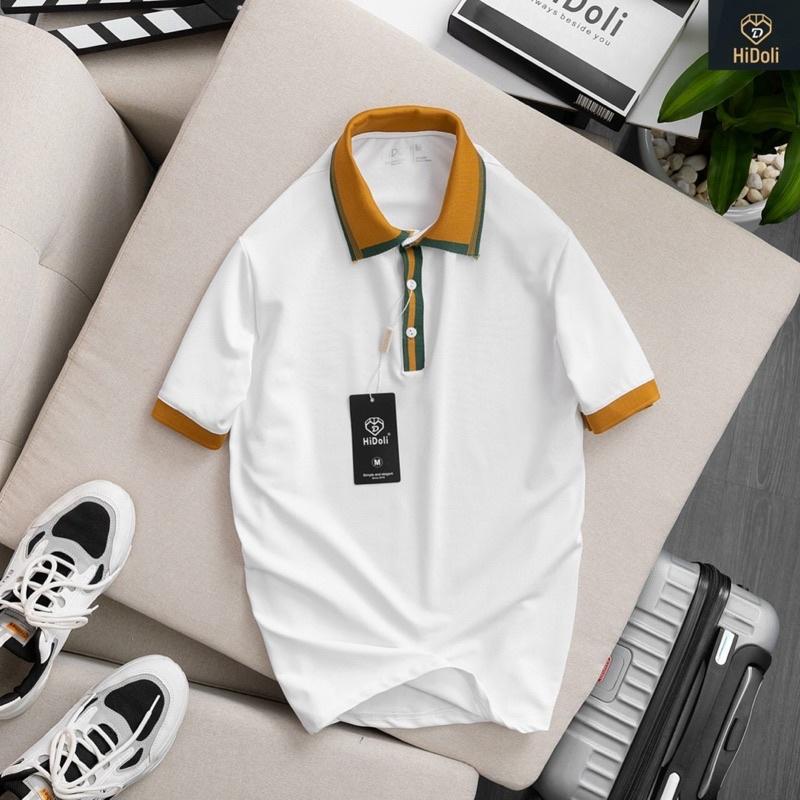Áo polo nam sọc cổ và tay PABAKO  có 3 màu 4 size M L XL XXL