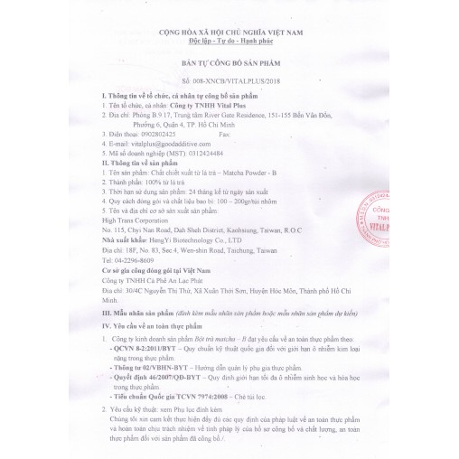 - Bột Matcha Đài Loan - Matcha Powder - Shop Nhà Anise - Vital Plus