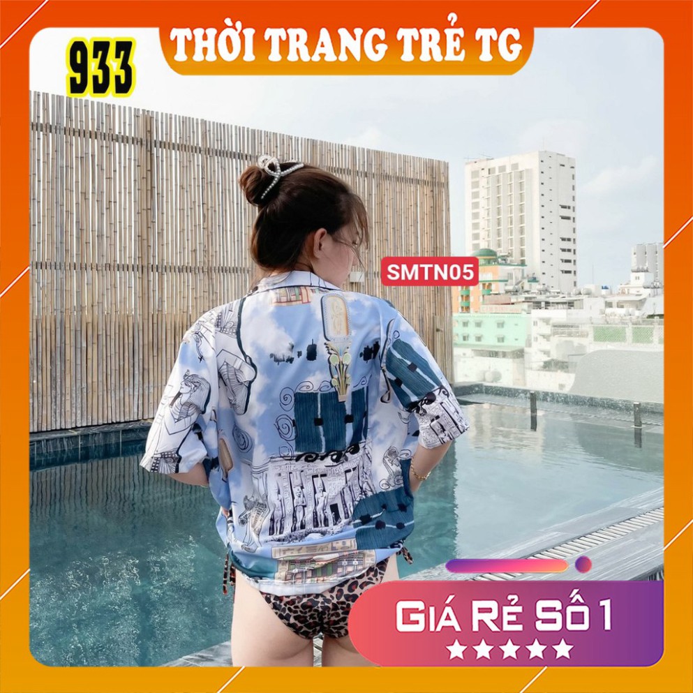 Áo sơ mi tay ngắn 𝑭𝒓𝒆𝒆𝒔𝒉𝒊𝒑 Áo sơ mi Unisex SMTN04 3D Form Rộng, Tay Lỡ Unisex