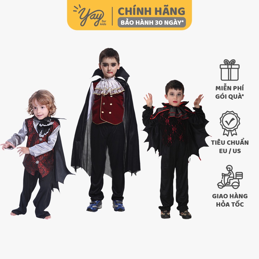 [2 MẪU] Đồ hóa trang trẻ em - Dracula | Ma cà rồng - Yay