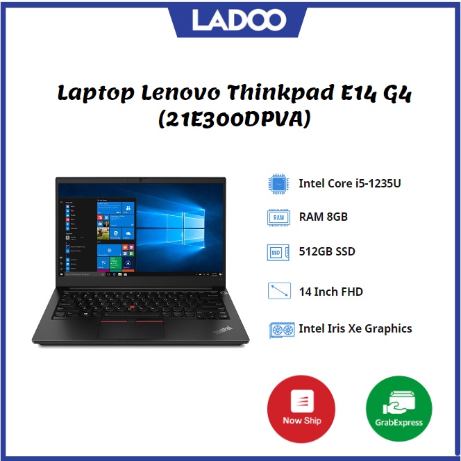 Laptop Lenovo Thinkpad E14 G4 (21E300DPVA)/ Đen/ Intel Core i5-1235U - HỖ TRỢ BẢO HÀNH