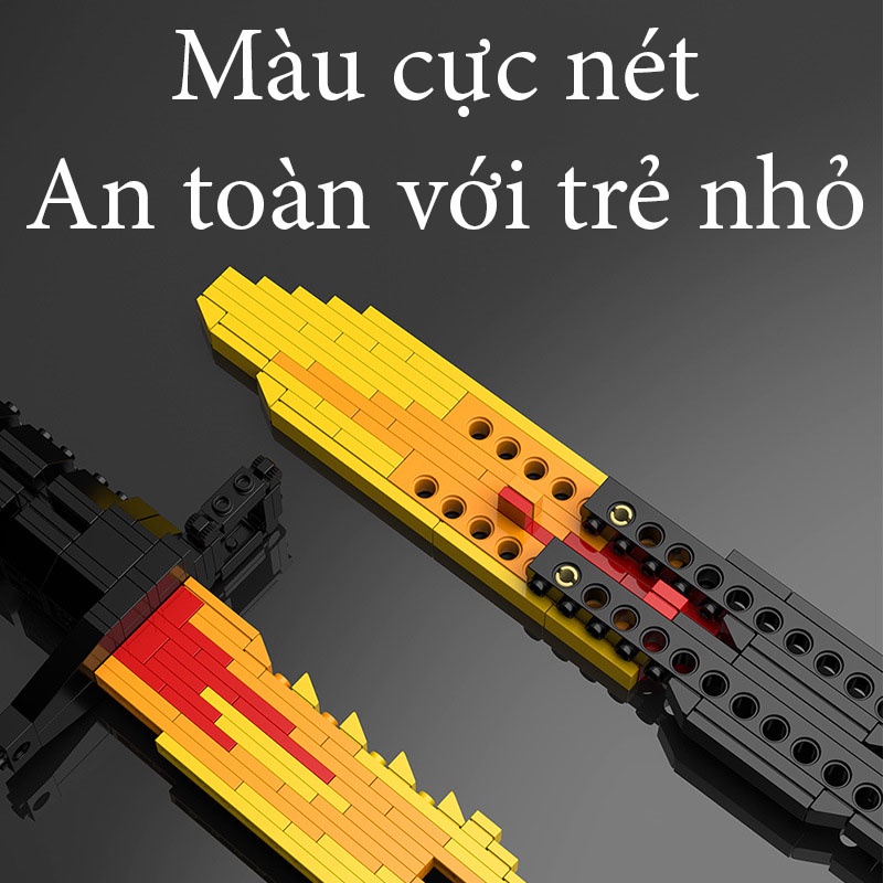 Đồ Chơi Lắp Ráp Mô Hình Knife CSGO Butterfly / M9 bayonet / Karambit / Flip / Bowie / Marble Fade Với 170+ PCS
